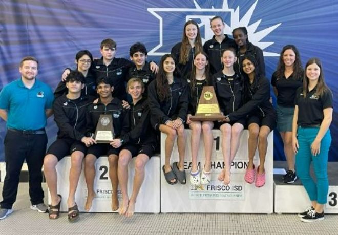 Panther Creek Girls Swimming and Diving Team Wins Region Title