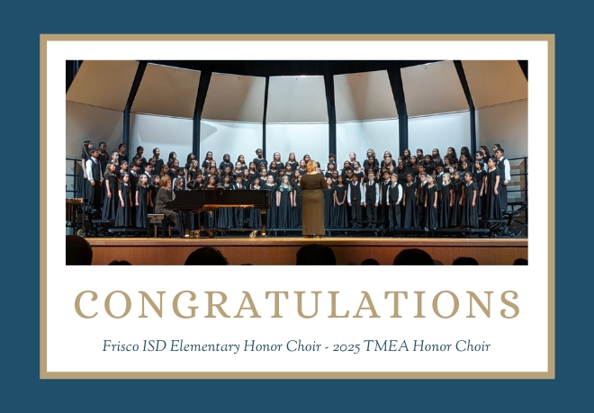 FISD Elementary Choir Named TMEA Honor Choir